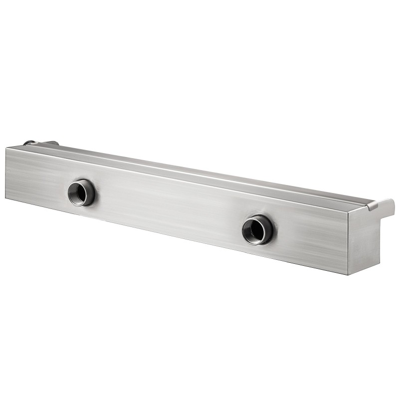 Ruostumaton teräs altaan vesiputoussuutin 60 x 11,5 x 8 cm monivärinen LED