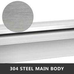 Ruostumattomasta teräksestä valmistettu suorakulmainen allassuihkulähde 45×11×8 cm LED-valonauhalla uima-altaisiin