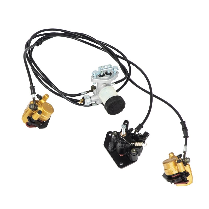 Hydraulinen jarrusarja karting-autoon alumiinipääsylinterillä kolmella teräslevyllä 150cc-malleihin