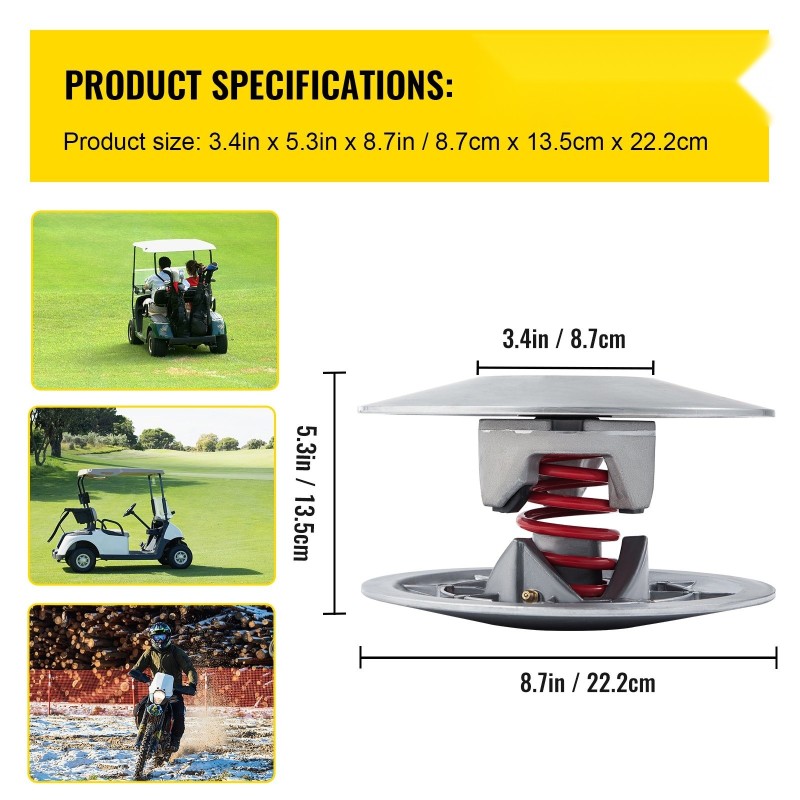 Vetokytkinpaketti alumiiniseoksesta golfkärryihin Yamaha G2–G22 koko 24x23x11 cm mukana jousi