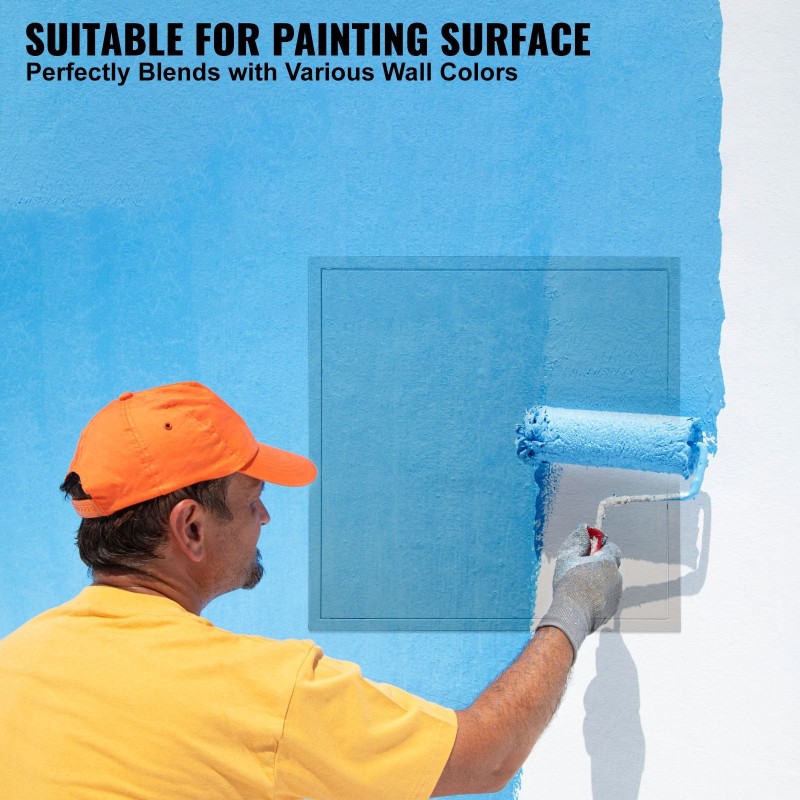 Tarkistusluukku galvanointiteräslevystä 413x413 mm seinään tai kattoon kamlukolla