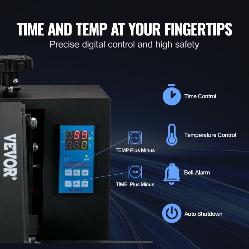 Lämpöprässi ylös avautuva 40,6 x 50,8 cm teflonpinnoitteella kaksikerroksisella eristyksellä T-paitoille