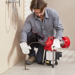 Viemärin puhdistuskone sähköinen 370W 120 jalan ja 23 jalan teräskaapelit manuaalinen syöttö