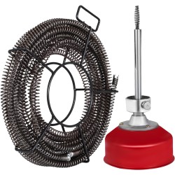 Sähköinen viemärinpuhdistaja 250W mangaaniteräksinen jousi kaksi spiraalia 20–100 mm putkille