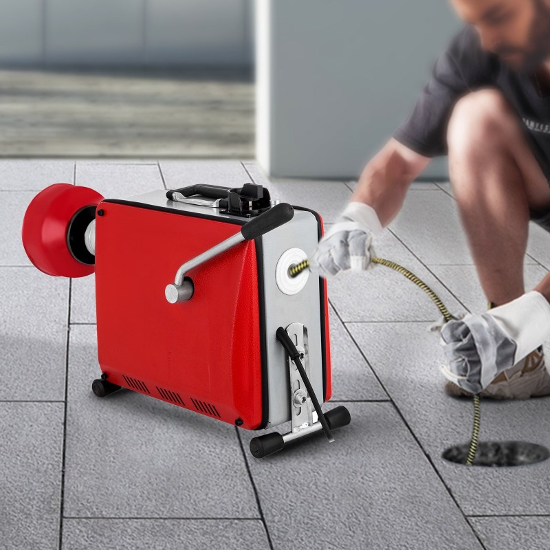 Sähköinen putkenpuhdistuskone 390W 230V 20–100 mm putkille 12,5 m kaapeli