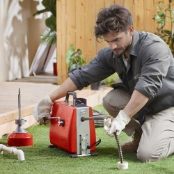 Viemärinpuhdistuskone 250 W käsinsyöttö 20 m 16 mm kaapelit