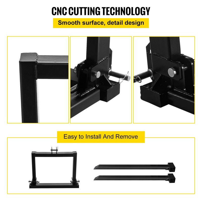 Trukkipiikkasarja kolmipistekiinnityksellä teräs 997,9 kg kantavuus luokka 1 ja 2 traktoreille