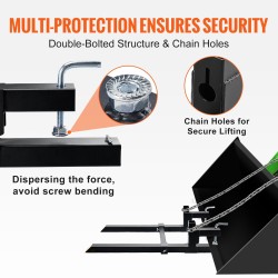 Trukkipiikit traktorin tai kuormaimen kauhaan säädettävä piikkiväli kestävä rakenne