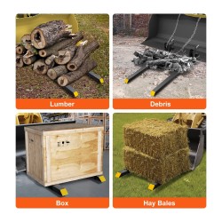 Trukkipiikit kauhaan kiinnitettävät 907 kg kantavuus 760 mm piikin pituus