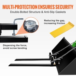 Puristinmalliset trukkipiikit kauhaan kiinnittyvät teräs 907 kg 1090 mm