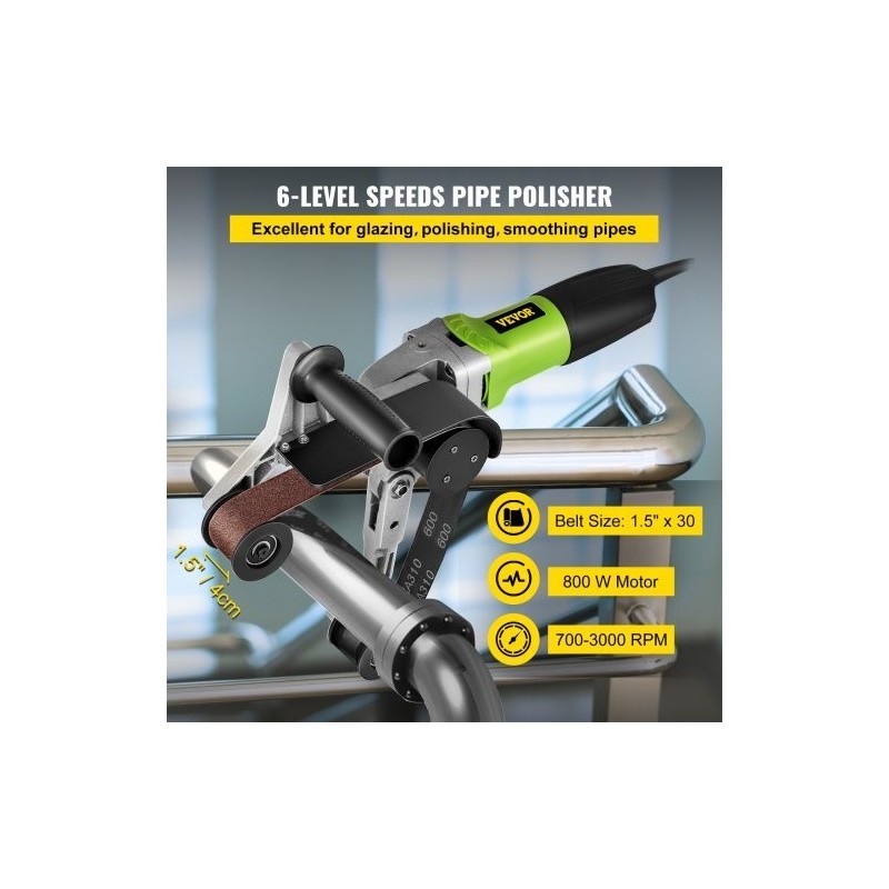 Putkihiomakone ruostumatonta terästä 800 wattia 180 millimetrin kuusiportainen nopeussäätö