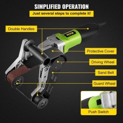 Putkihiomakone ruostumatonta terästä 800 wattia 180 millimetrin kuusiportainen nopeussäätö