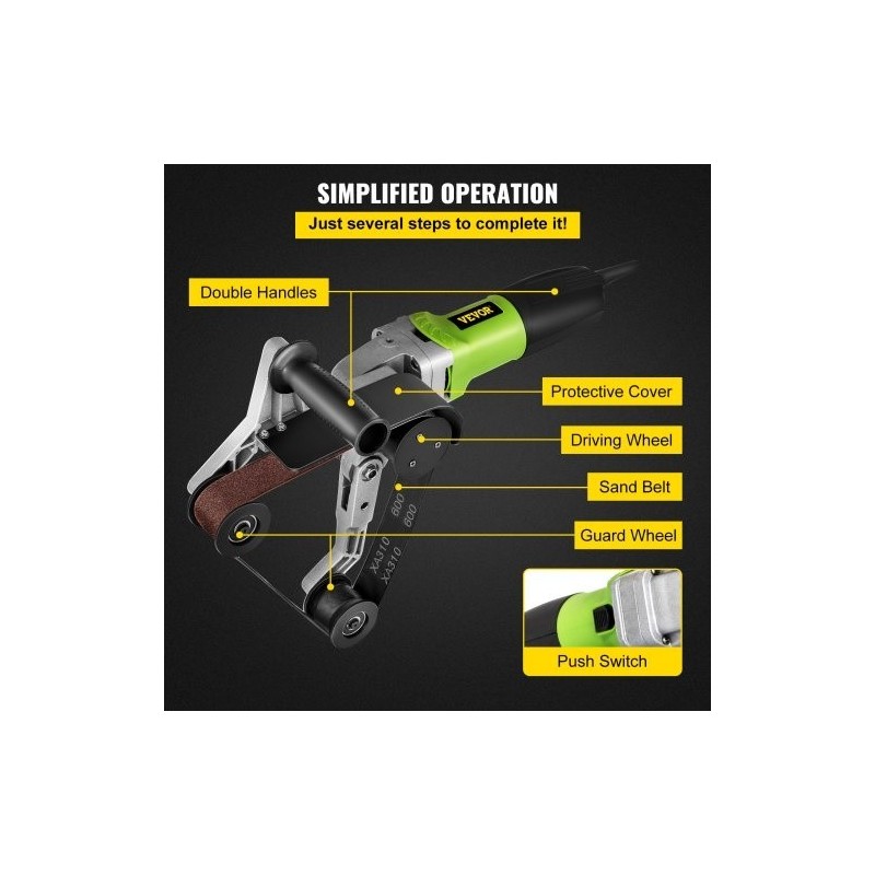 Putkihiomakone ruostumatonta terästä 800 wattia 180 millimetrin kuusiportainen nopeussäätö
