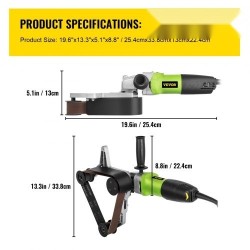 Putkihiomakone ruostumatonta terästä 800 wattia 180 millimetrin kuusiportainen nopeussäätö