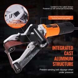 Putkihiomakone 1300 W 6-portainen nopeudensäätö alumiiniseosrunko 3 hiomanauhaa