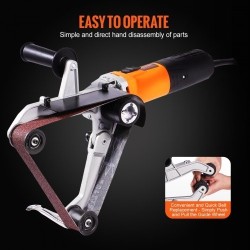 Putkihiomakone 1300 W 6-portainen nopeudensäätö alumiiniseosrunko 3 hiomanauhaa