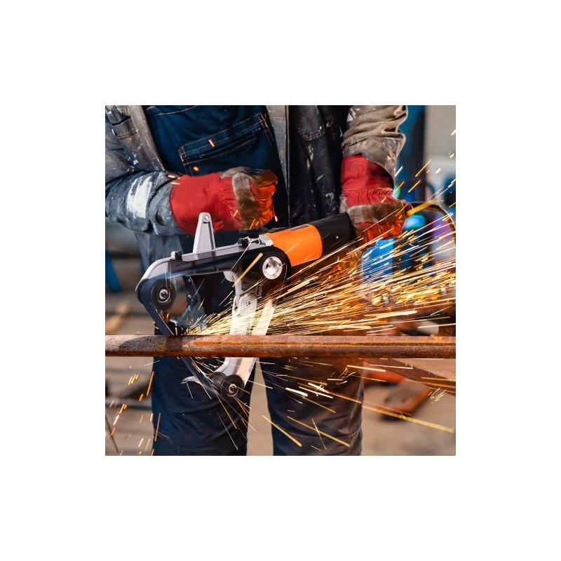 Putkihiomakone 1300 wattia 6-portainen nopeussäätö 100 hiomanauhaa alumiiniseosrunko