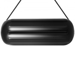 Vinyyliset rivatut veneen törmäyspuskurit 10 x 28 tuumaa 4 kpl keskireiällä musta