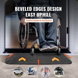 Kuminen kynnysramppi 113x24,1x2,5cm 1kpl 15t kantavuus pyörätuoleille