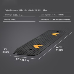 Kuminen kynnysramppi 113x24,1x2,5cm 1kpl 15t kantavuus pyörätuoleille