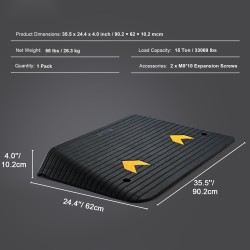 Kuminen kynnysramppi 10,2 cm nousu 15 tonnia 1 kpl oviaukoille