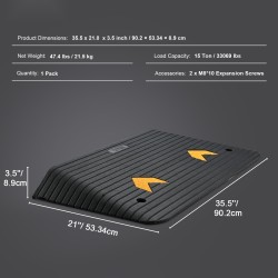 Kuminen kynnyssilta liukuestollinen 90x53x8,9 cm 15 tonnia