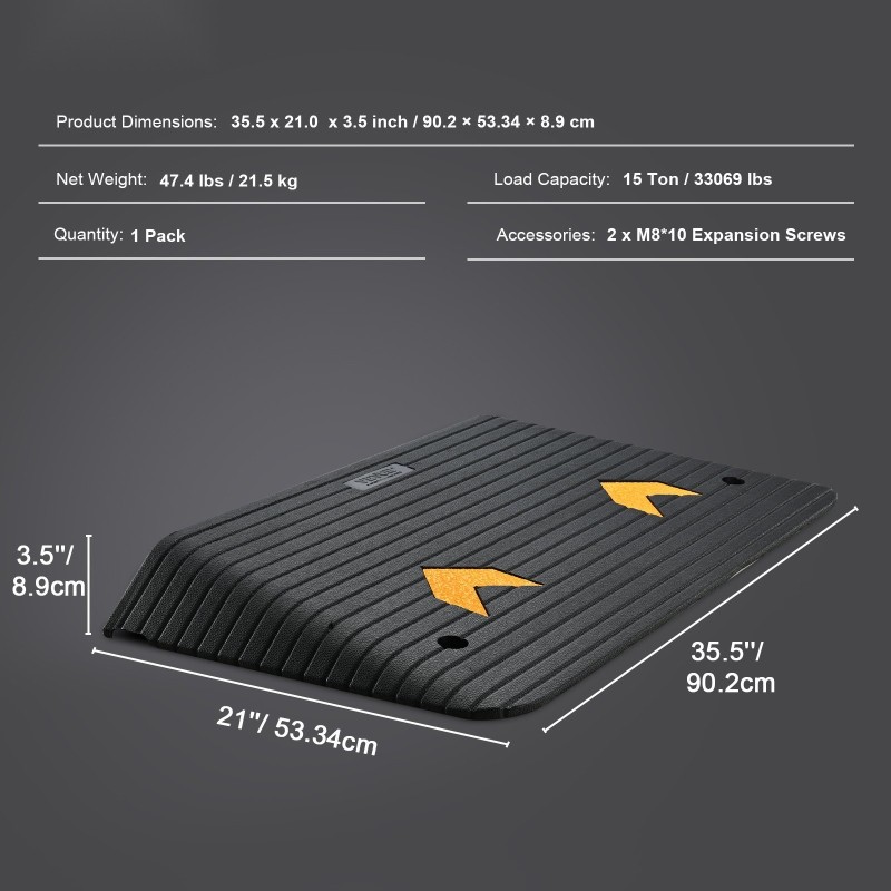 Kuminen kynnyssilta liukuestollinen 90x53x8,9 cm 15 tonnia