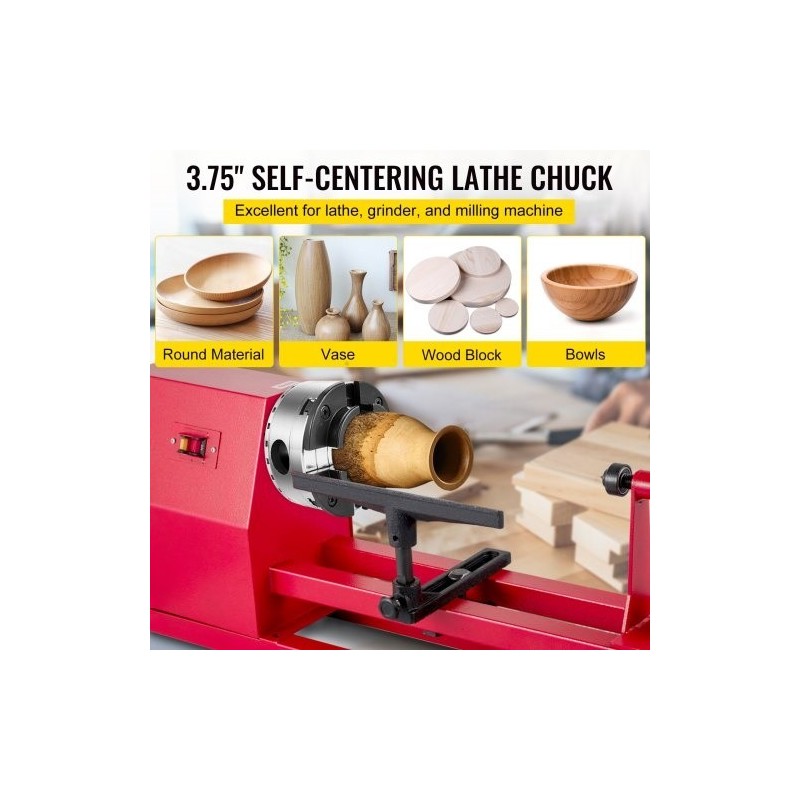 Puunsorvin teräs nelileukainen istukkasarja 95 mm 5 leukasarjaa kulhojen ja karojen kiinnitykseen