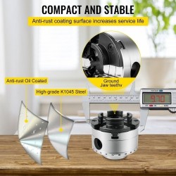 Puunsorvin teräs nelileukainen istukkasarja 95 mm 5 leukasarjaa kulhojen ja karojen kiinnitykseen