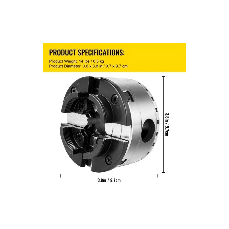 Puunsorvin teräs nelileukainen istukkasarja 95 mm 5 leukasarjaa kulhojen ja karojen kiinnitykseen