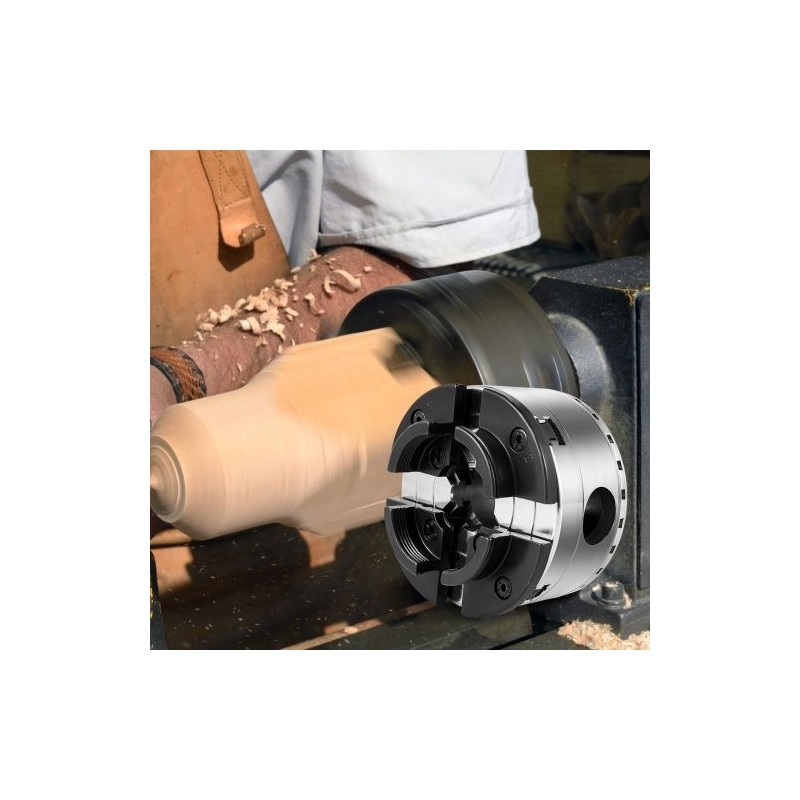 Puunsorvin teräs nelileukainen istukkasarja 95 mm 5 leukasarjaa kulhojen ja karojen kiinnitykseen