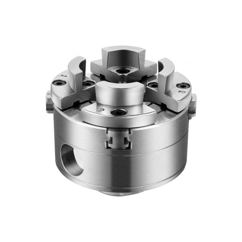 Teräksinen puusorvin istukka halkaisija 69,85 millimetriä nelileukainen itseään keskittävä 1 tuuman kierre