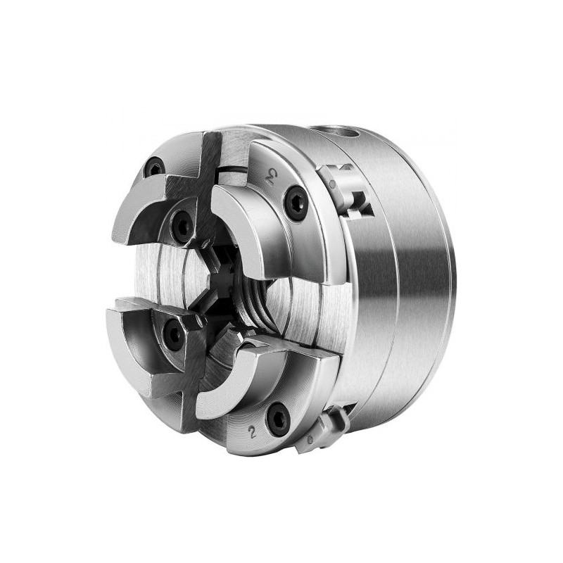 Teräksinen puusorvin istukka halkaisija 69,85 millimetriä nelileukainen itseään keskittävä 1 tuuman kierre