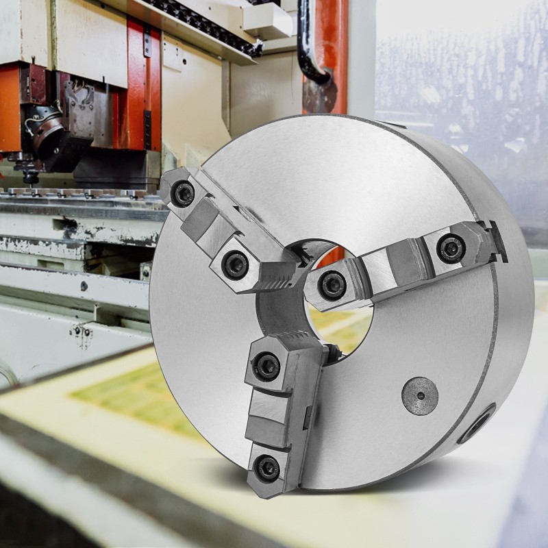 Sorvin istukka 3-leukainen 200 mm karkaistu teräs itse-keskittyvä käännettävillä leuoilla