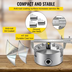 Sorvin istukka 3-leukainen kovetettua terästä 160 mm K11-160 itsesäätyvä