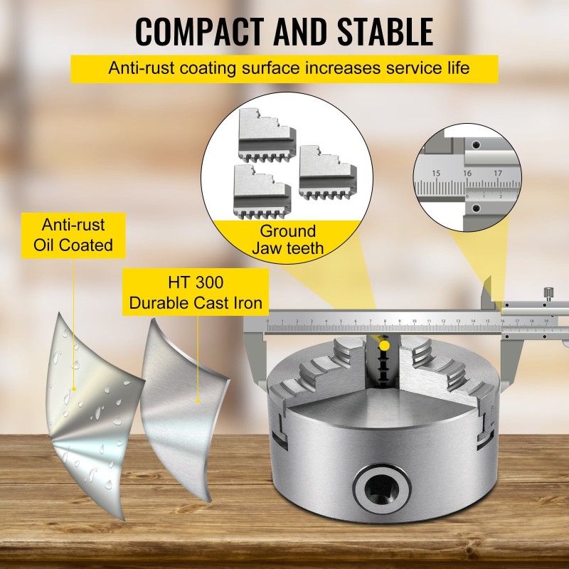 Sorvin istukka 3-leukainen kovetettua terästä 160 mm K11-160 itsesäätyvä