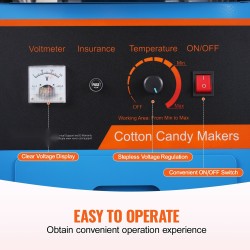 Sähköinen hattarakone vaunulla 1000W ruostumaton teräskulho kotiin ja juhliin