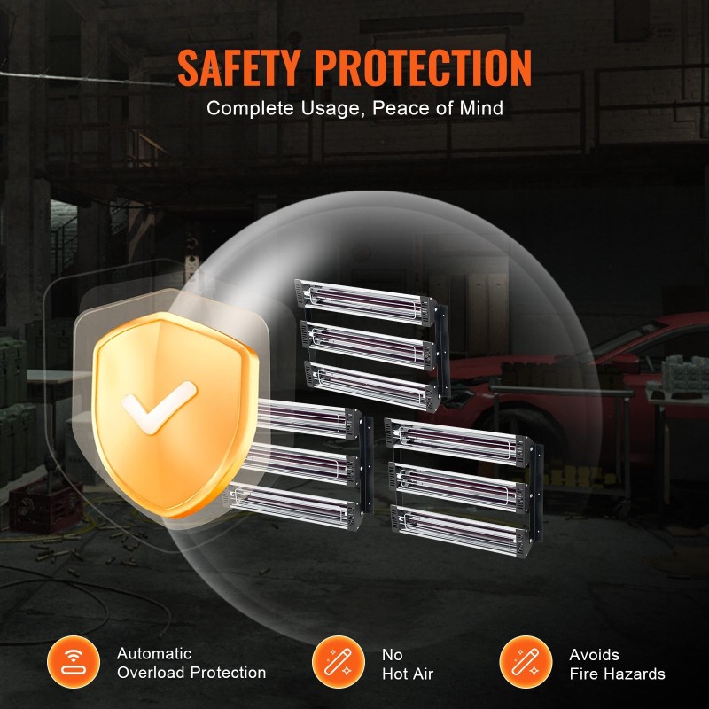 Infrapuna-lakankuivain 3000W kolmen erikseen ohjattavan lampun 120x100 cm kuivatusalue