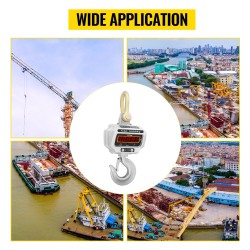 Teollinen alumiinirunkoinen nosturivaaka 5000 kg taustavalaistu näyttö