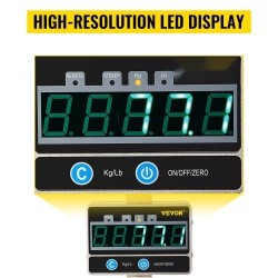 Ripustettava nosturivaaka digitaalinen 1000 kg alumiinirunko LED-näyttö kauko-ohjain