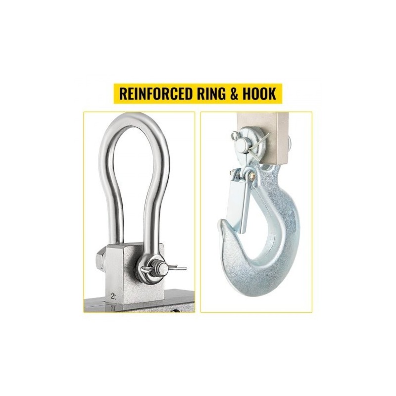 Ripustettava nosturivaaka digitaalinen 1000 kg alumiinirunko LED-näyttö kauko-ohjain