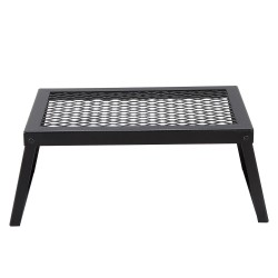 Taitettava nuotiogrilli teräs koko 458x305x205 mm kantavuus 6 kg retkeilyyn