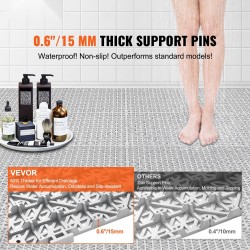 Viemäröintilaatat PVC toisiinsa lukittuvat 30 x 30 cm 12 kpl