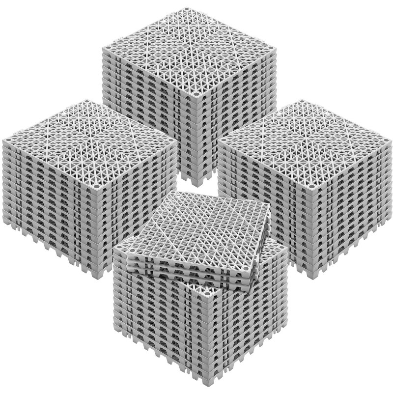 Toisiinsa lukittuvat PVC-kuivatusmatot 55 kpl 30 x 30 cm märkätiloihin