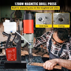Magneettiporakone 1200 W 40 mm kruunupora 55 mm poraussyvyys 13000 N pitovoima