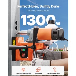 Magneettiporakone 1300 watin kannettava metallipinnoille 40 millimetrin poraushalkaisija 13000 newtonin pitovoima