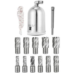 Magneettiporakone 1100 W maksimi 40 mm halkaisija 125 mm syvyys 11 porakruunua