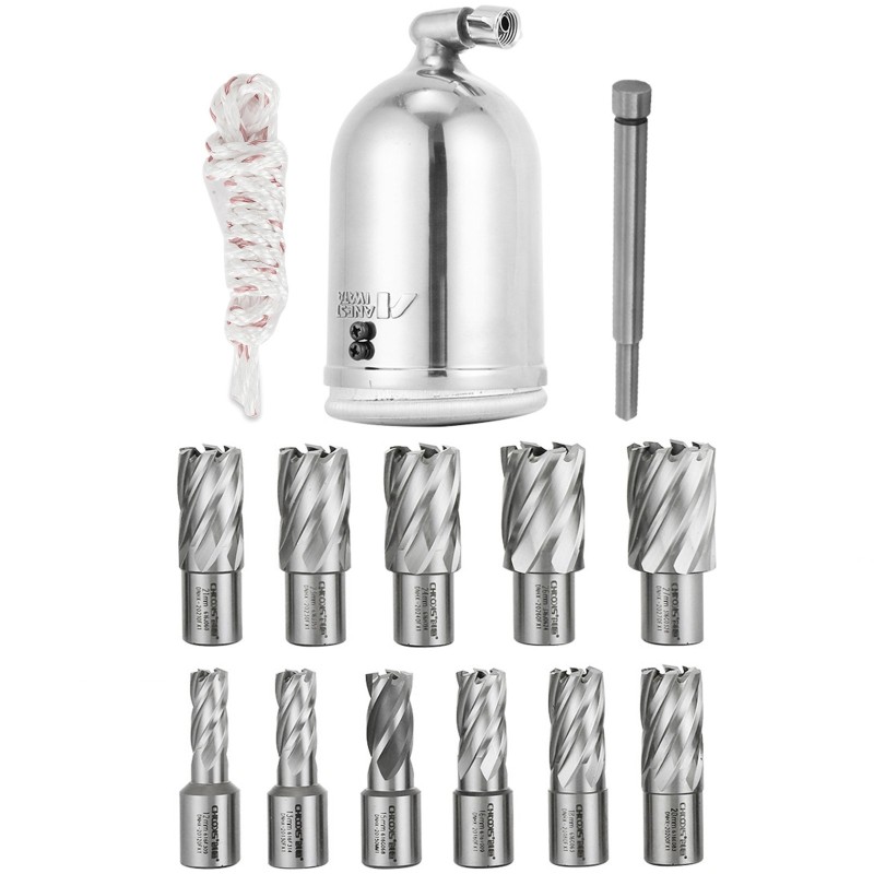 Magneettiporakone 1100 W maksimi 40 mm halkaisija 125 mm syvyys 11 porakruunua