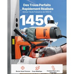 Magneettiporakone 1450W 40 mm kruunuporalla 11 kpl kruunuporia