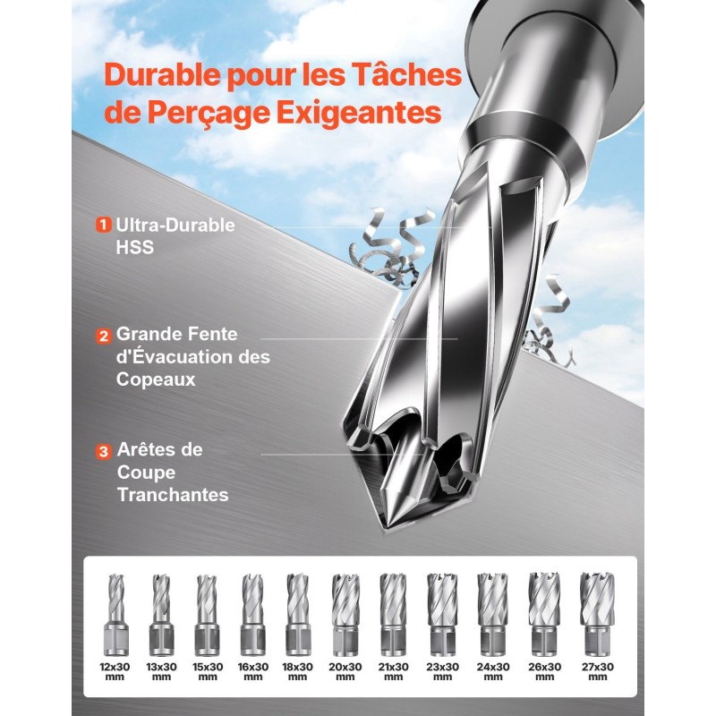 Magneettiporakone 1450W 40 mm kruunuporalla 11 kpl kruunuporia